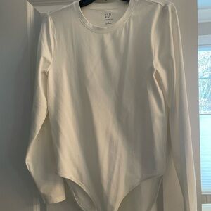 New GAP White Modern Bodysuit